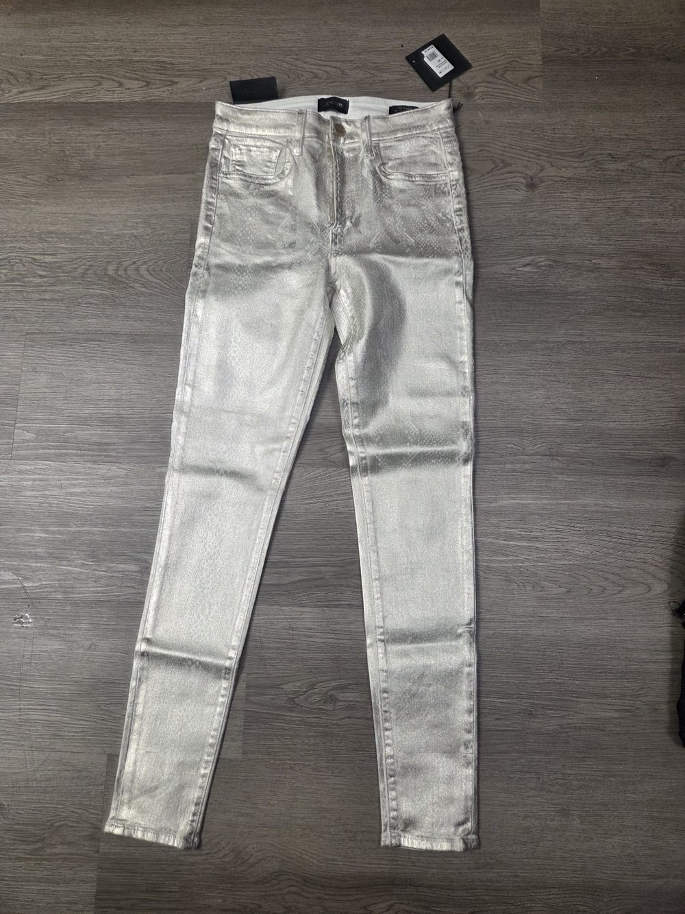 Joe's Jeans Metallic Silver Skinny Jeans